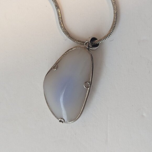 Druzy Gemstone Quartz Pendant Sterling Silver Necklace With Chain - Picture 9 of 9